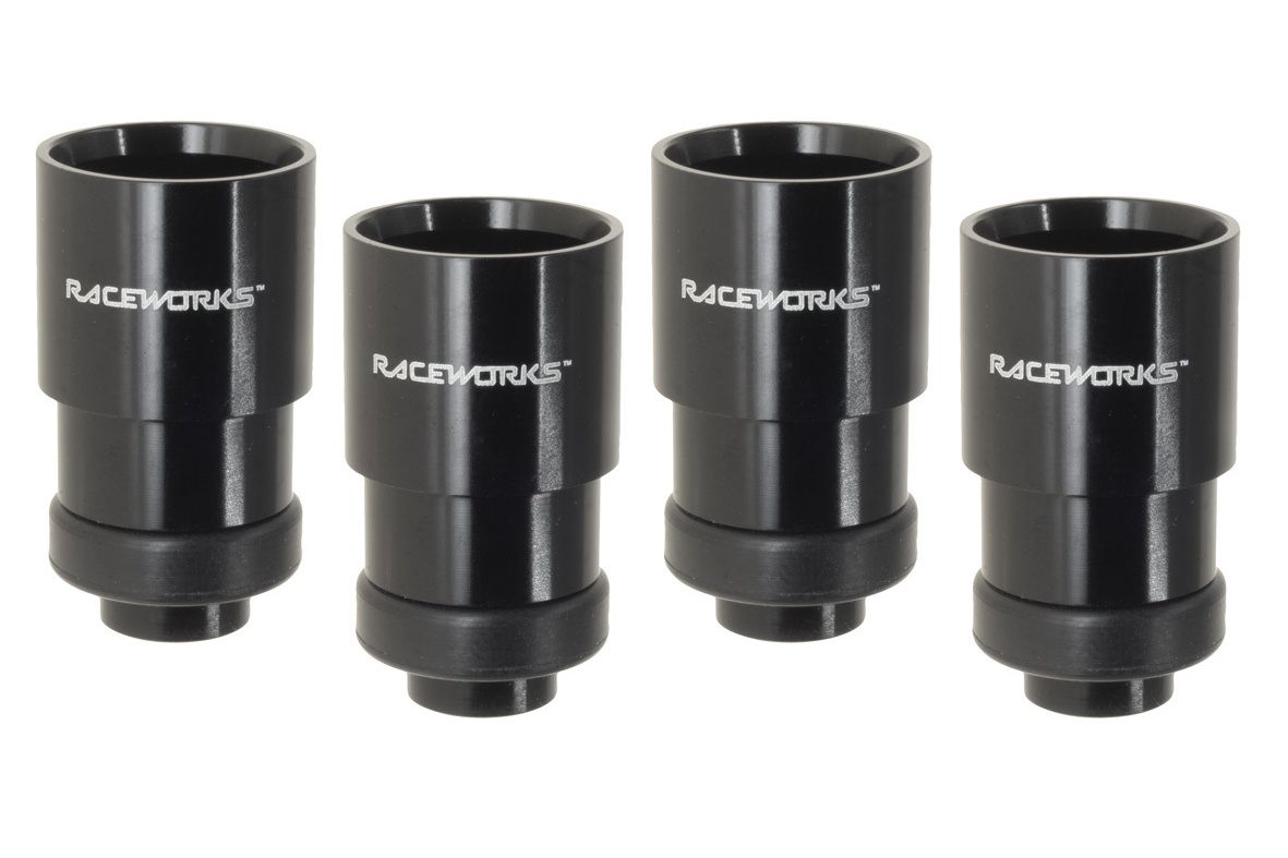 Raceworks 4 Pack Lower Adaptor With Square Seal Suit Bosch Extended Nose Injectors