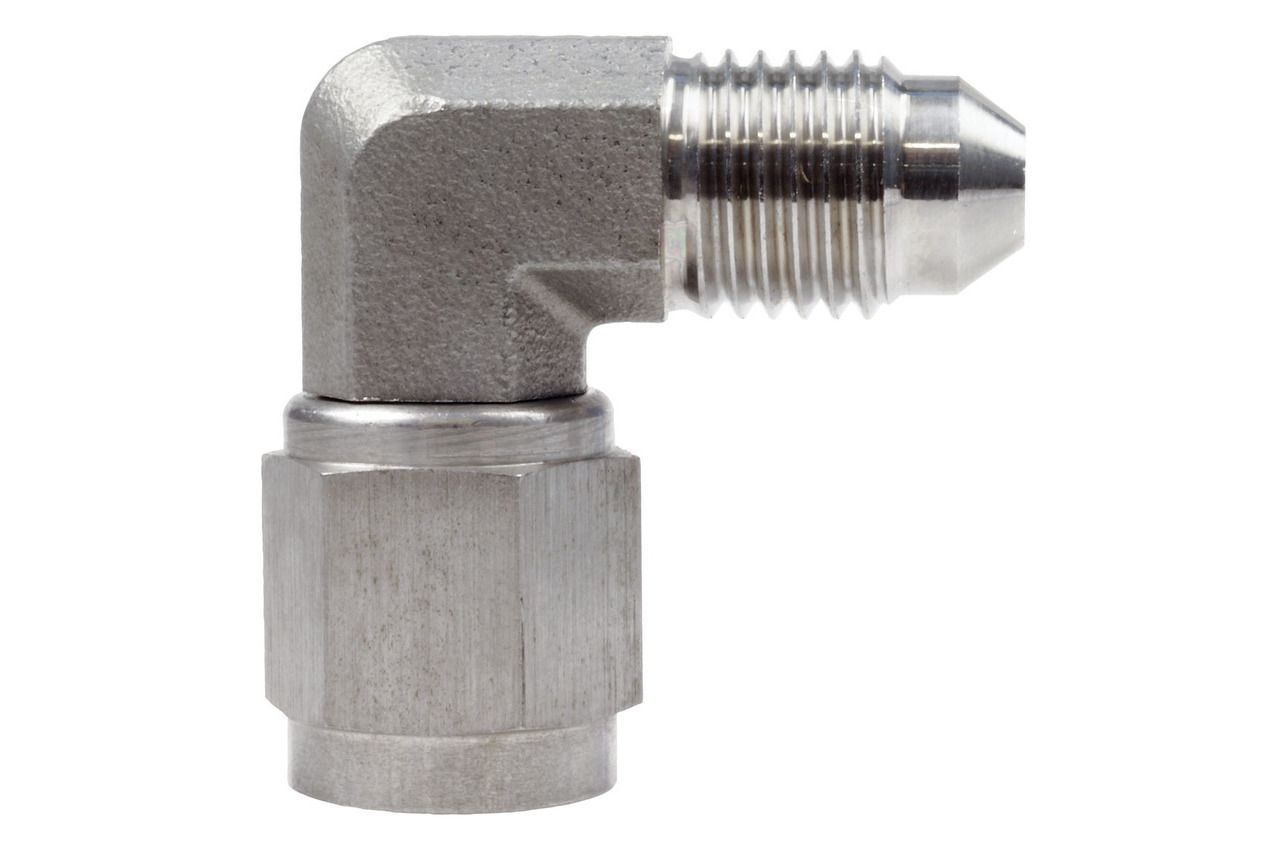 Raceworks AN-3 90 degree Swivel Female to AN Male (Stainless)