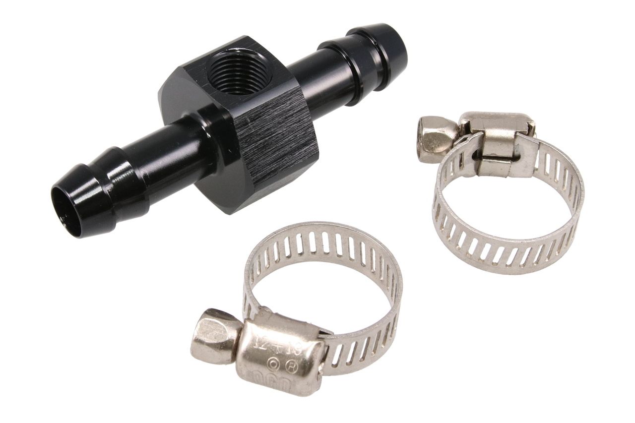 Raceworks 10mm 3/8″ Barb Union w/ 1/8″ NPT Female Port