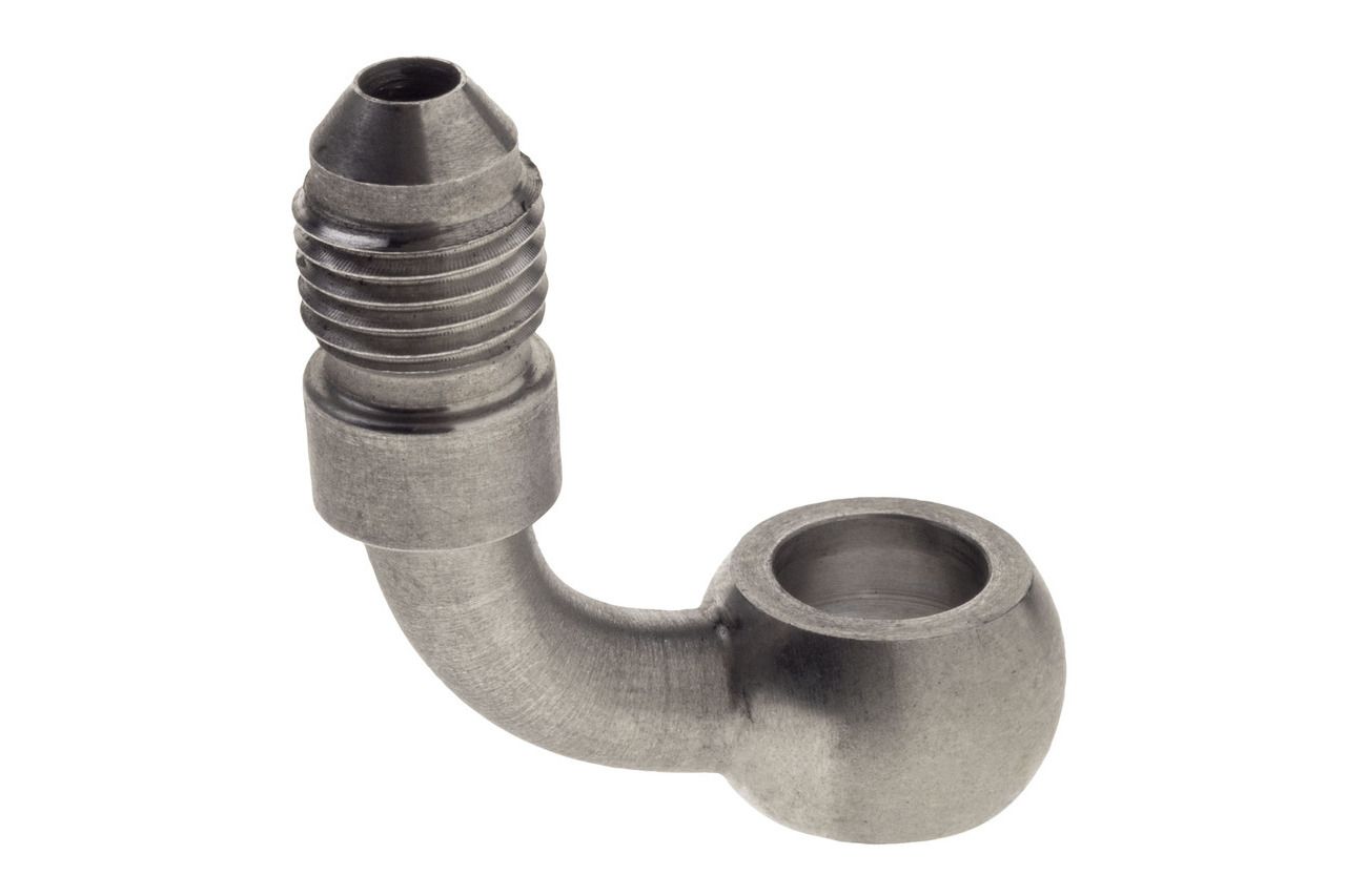 Raceworks AN-4 90 degree Male Flare to 10.2mm Banjo (Stainless)