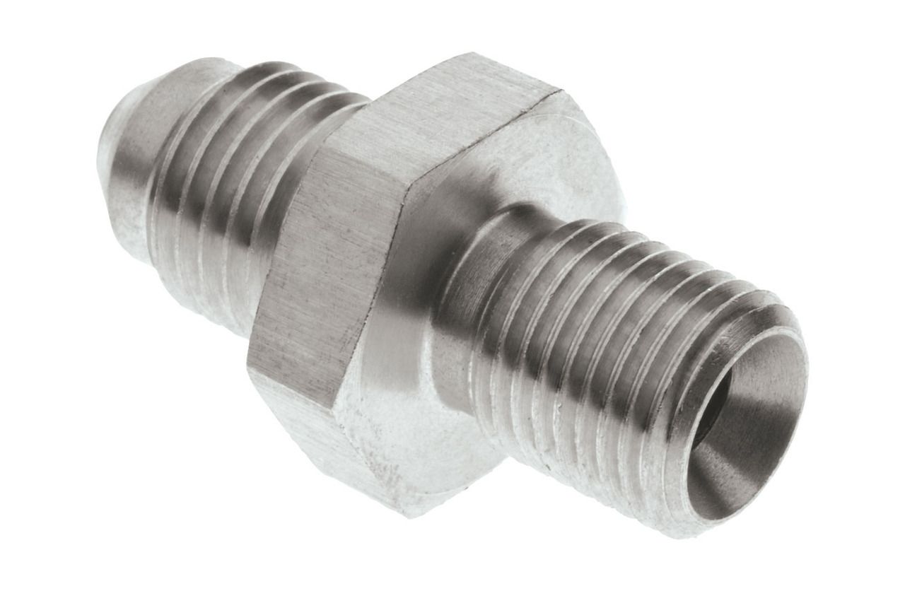 Raceworks M10x1.0 Metric Male to AN-4 Male Flare Dual Seal (Stainless)