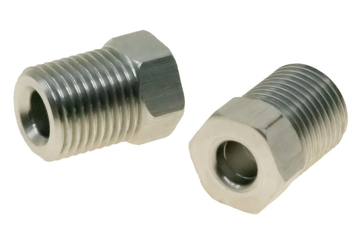 Raceworks Stainless 7/16″ x 24 Inverted Flare Tube Nut suit 3/16″ line