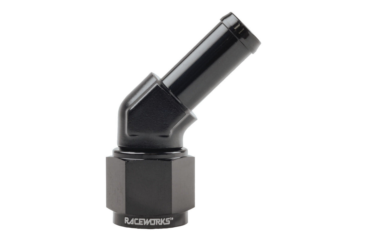 Raceworks AN-8 45 degree Female Swivel to 1/2″ Barb