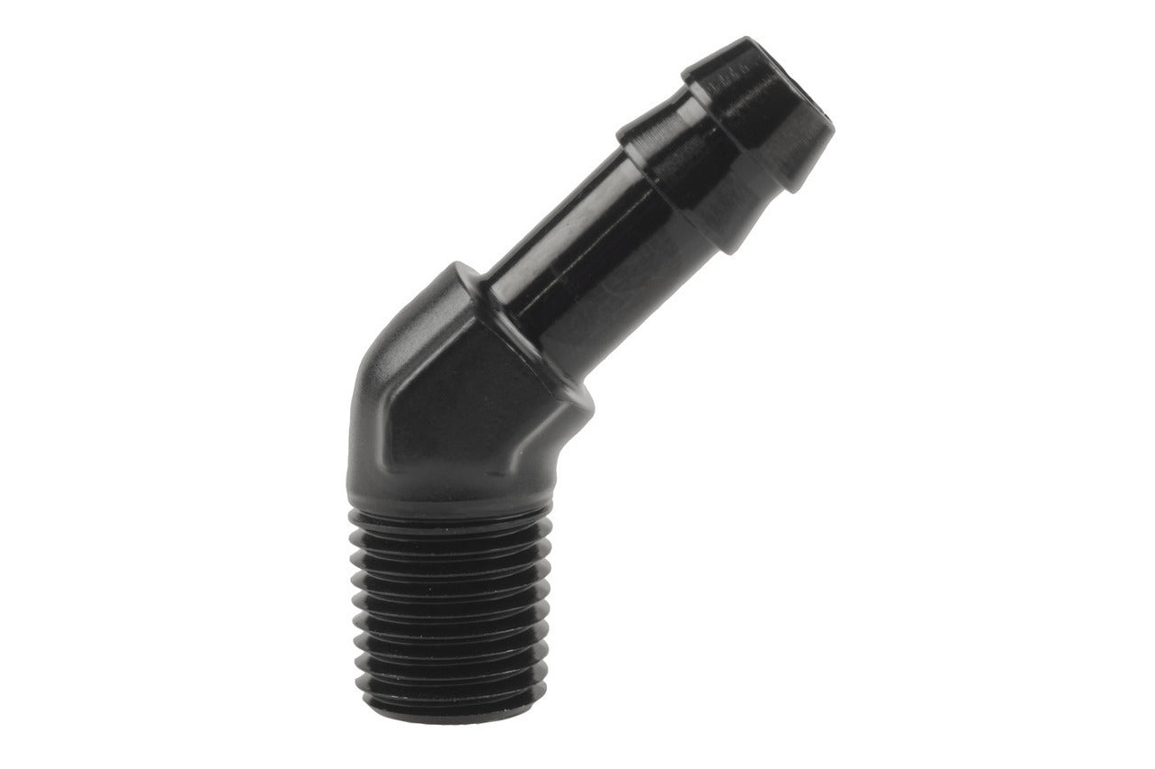 Raceworks 1/2″ / 12.7mm 45 degree Male NPT to 5/8″ Barb