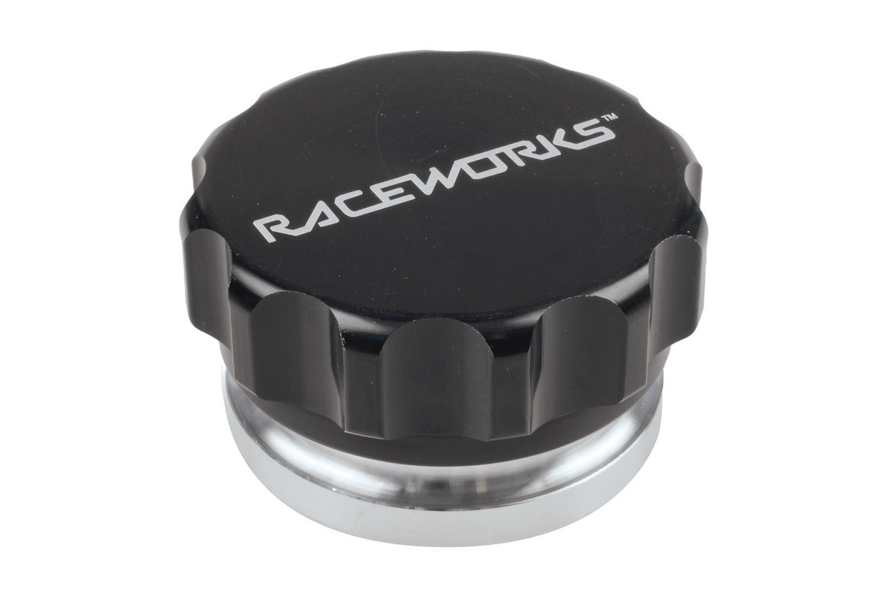 Raceworks 1.5″ / 38mm Aluminium Weld On Filler With Female Cap – Black