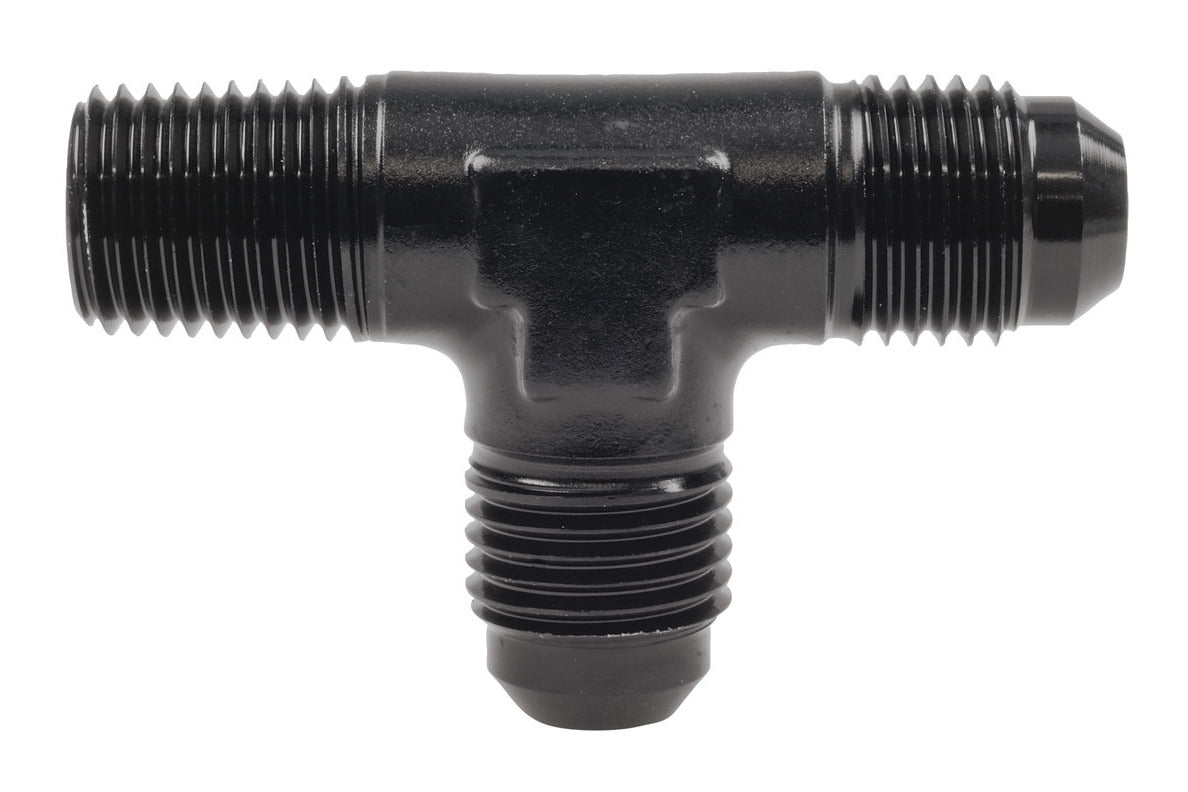 Raceworks AN-8 Male Flare Tee 3/8″ NPT on Run