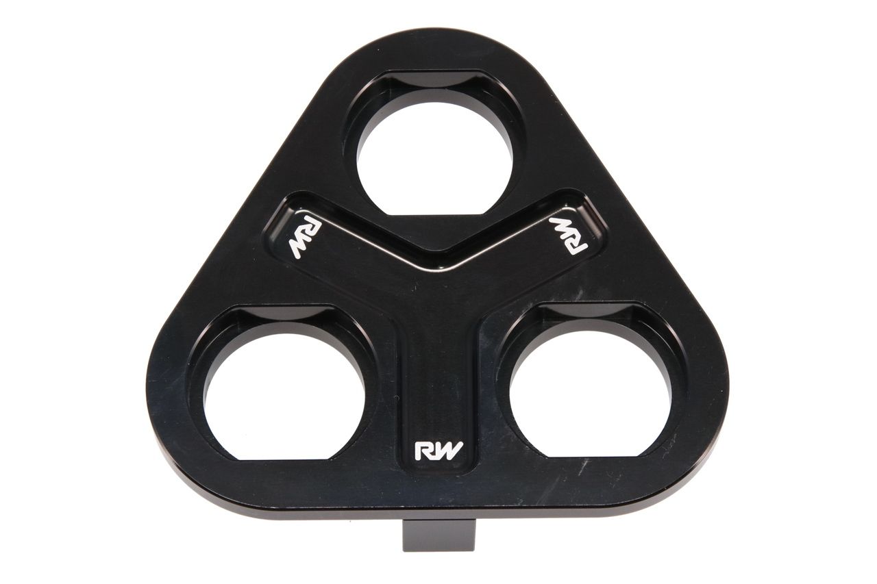Raceworks 3-Way Triangular Bulkhead Flange Plate