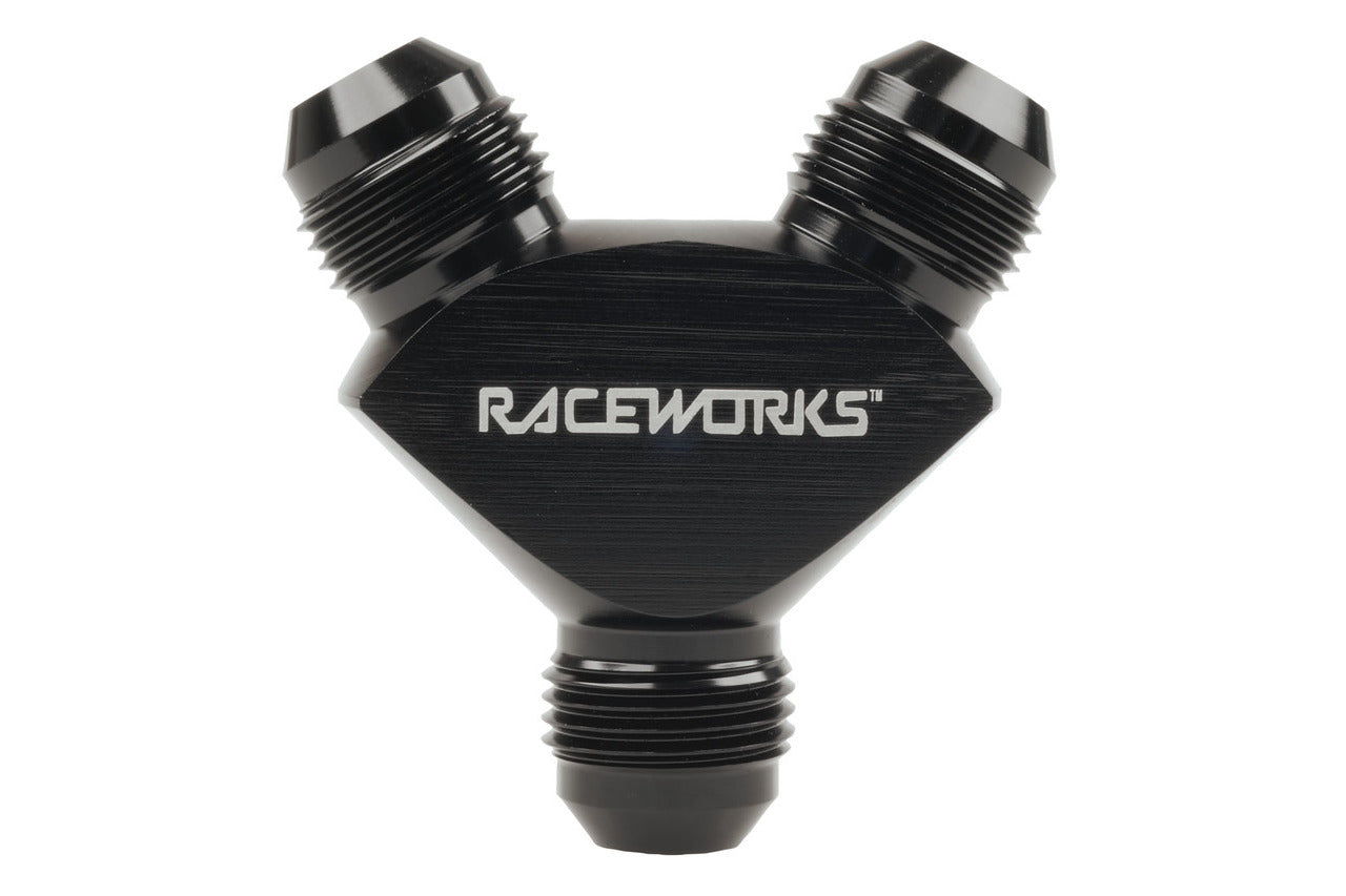 Raceworks AN-8 Male Flare Y Block
