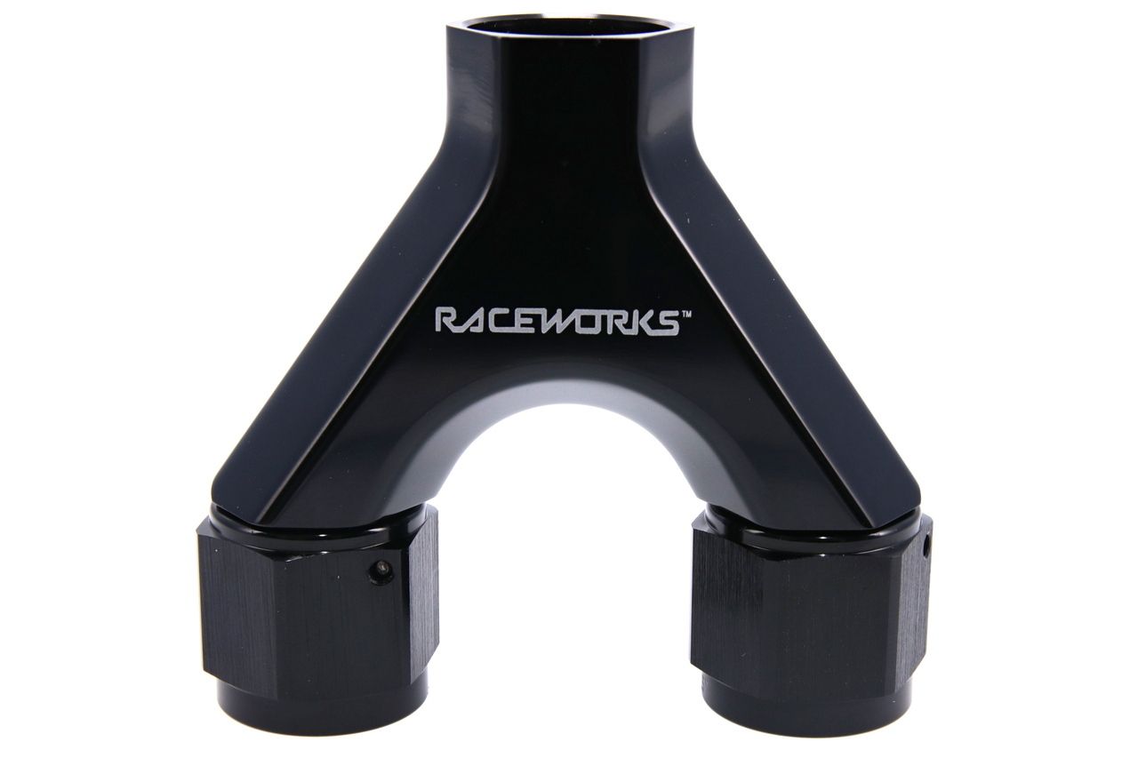 Raceworks 2x AN-8 Female Swivel to AN-8 O-Ring Port Y Block