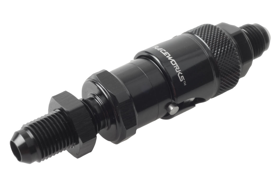 Raceworks AN-10 Aluminium Dry Break Quick Release Fitting With Bulkhead
