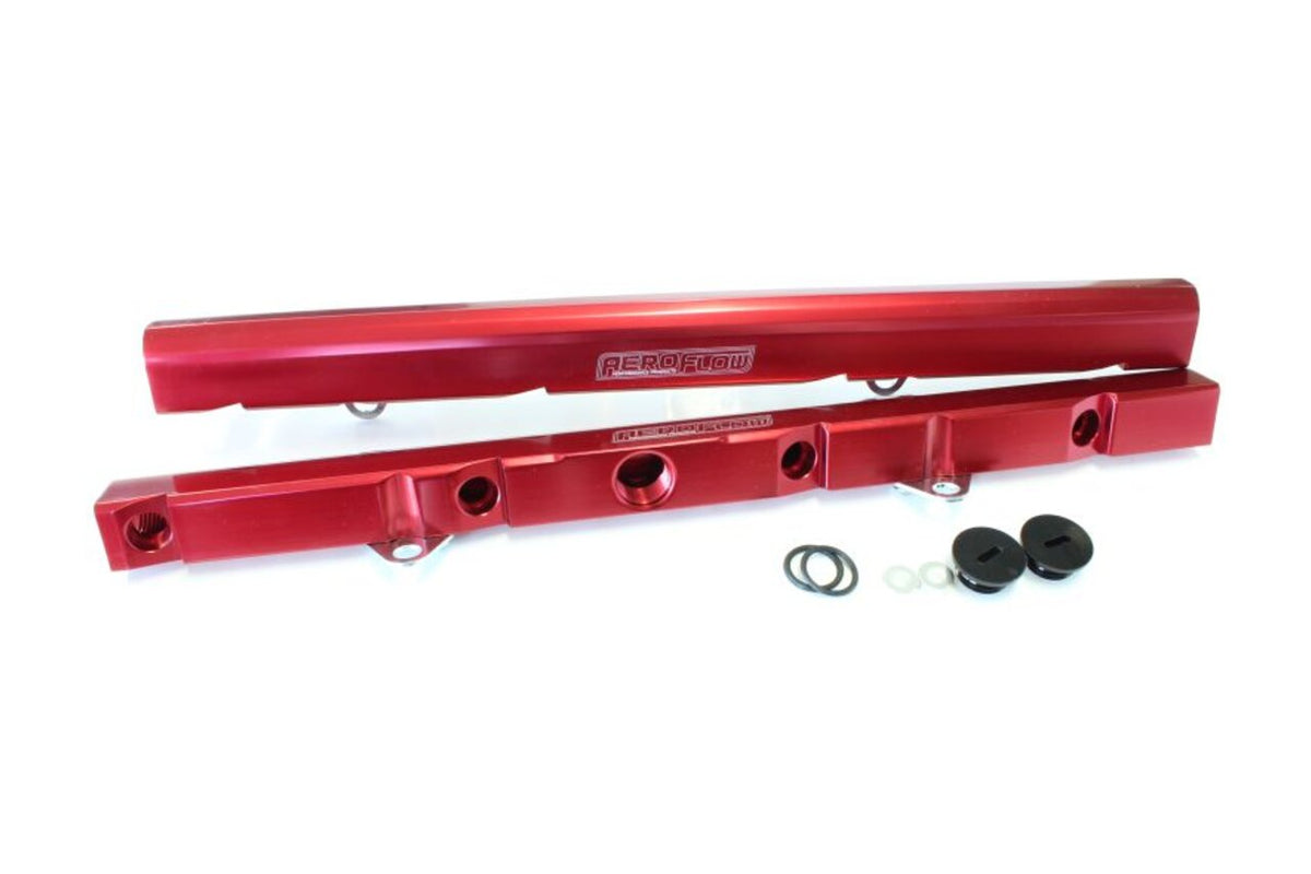 Aeroflow Billet EFI Fuel Rail Suit Ford EB-AU Falcon 5.0L Windsor V8 – Red