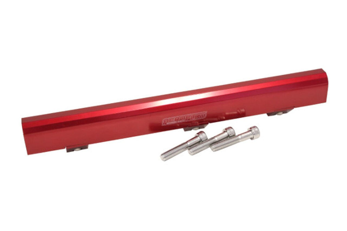 Aeroflow Billet Fuel Rail Suit Mitsubishi Evo 1-3 4G63 – Red