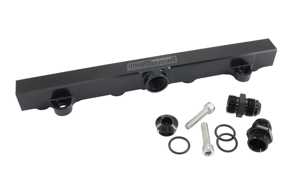 Aeroflow Billet EFI Fuel Rail AN-10 O-Ring Suit Mitsubishi Evo 4-9 4G63 – Black