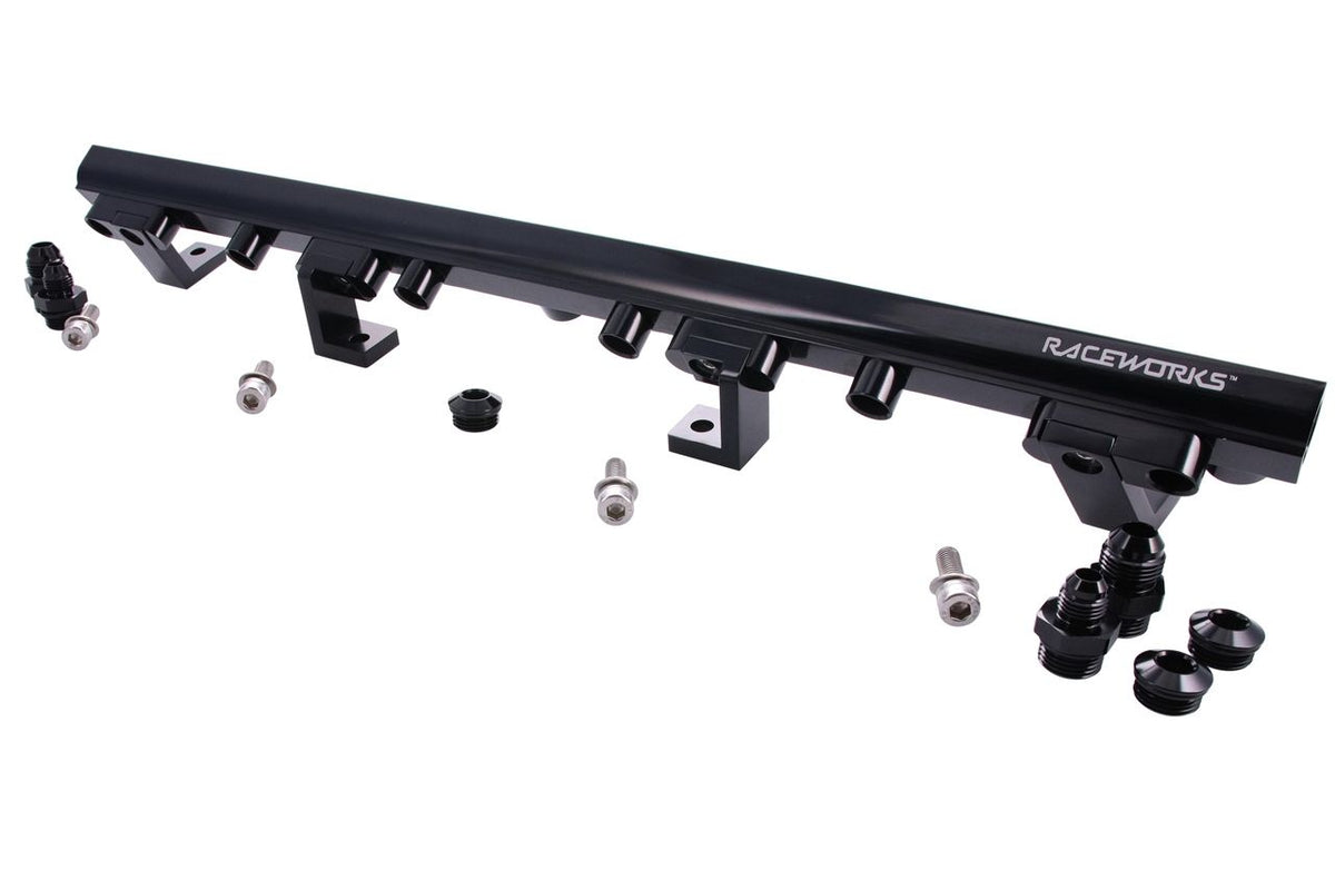 Raceworks Fuel Rail EF EL AU BA BF Ford Falcon 4L SOHC Intech Barra – Black