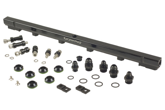Raceworks Fuel Rail suits Nissan Skyline R33 ECR33 RB25DET – Black