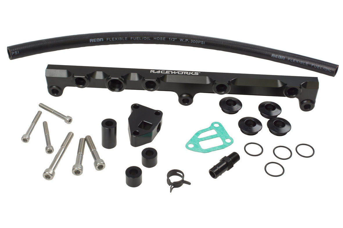 Raceworks Fuel Rail suits Nissan Silvia 200SX SR20 S14 S15 – Black