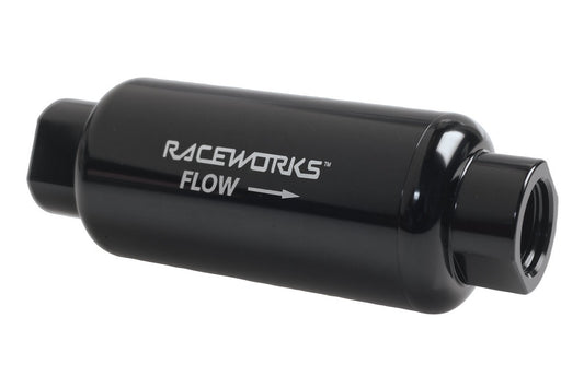 Raceworks 100 Micron Billet Fuel Filter w/ Stainless Element – AN-10