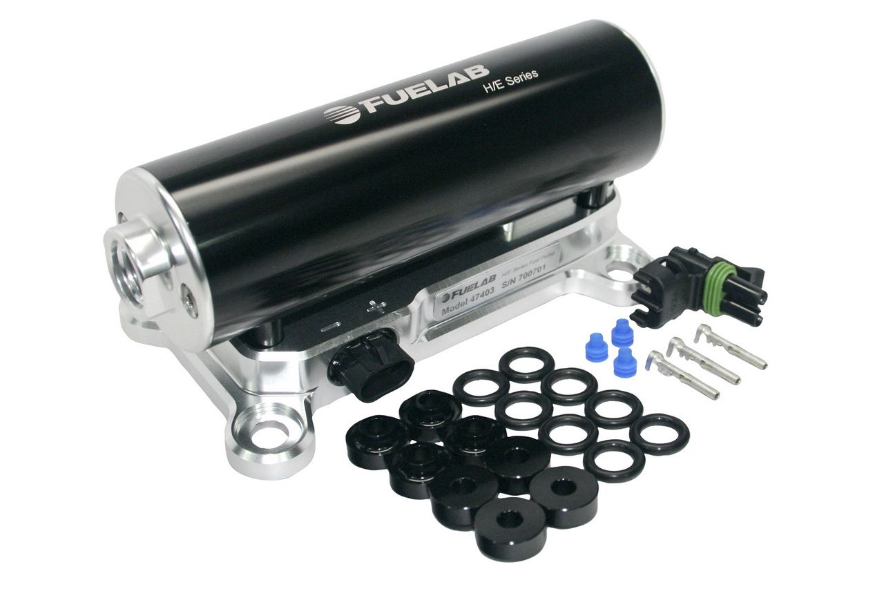 Fuelab 47403 550 lph 1250 HP Twin Screw Brushless External Fuel Pump
