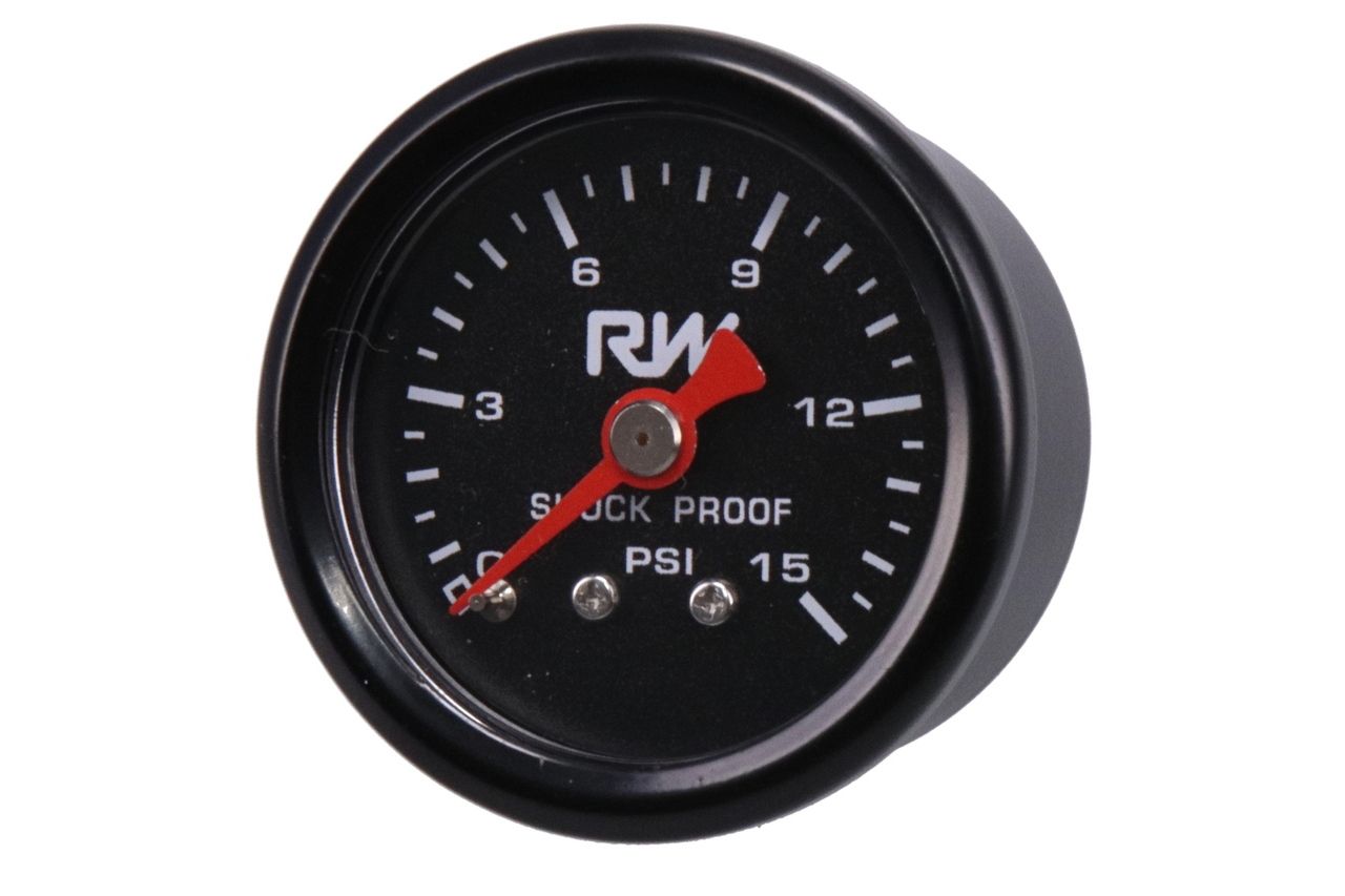 Raceworks Carburettor Fuel Pressure Gauge 0-15psi