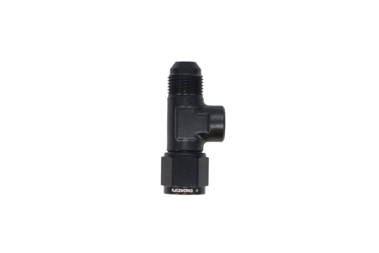 Raceworks AN-10 Female Swivel to AN-10 Male with 1/8″ NPT Port