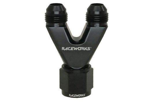 Raceworks AN-8 Female to AN-10 Male Straight Y Block
