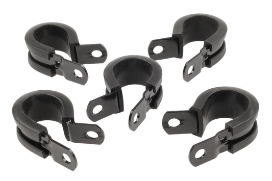 Raceworks 3/4″ / 19mm Cushioned P Clip – 5pk – Black