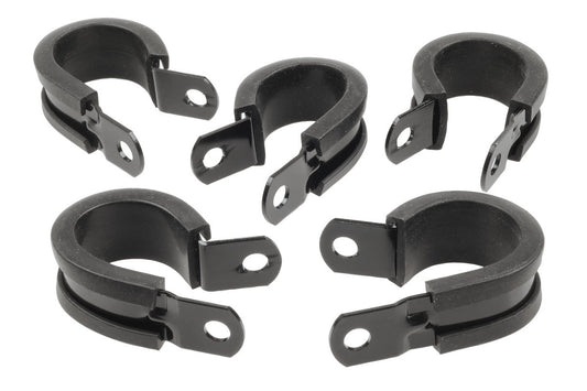 Raceworks 1 1/2″ / 38.1mm Cushioned P Clip – 5pk – Black