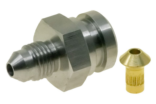 Raceworks Stainless 3/8″ x 24 Female Inverted Flare to AN-3 Male Flare w/ Locator