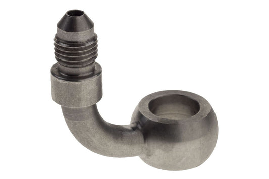 Raceworks AN-4 90 degree Male Flare to 12.2mm Banjo (Stainless)