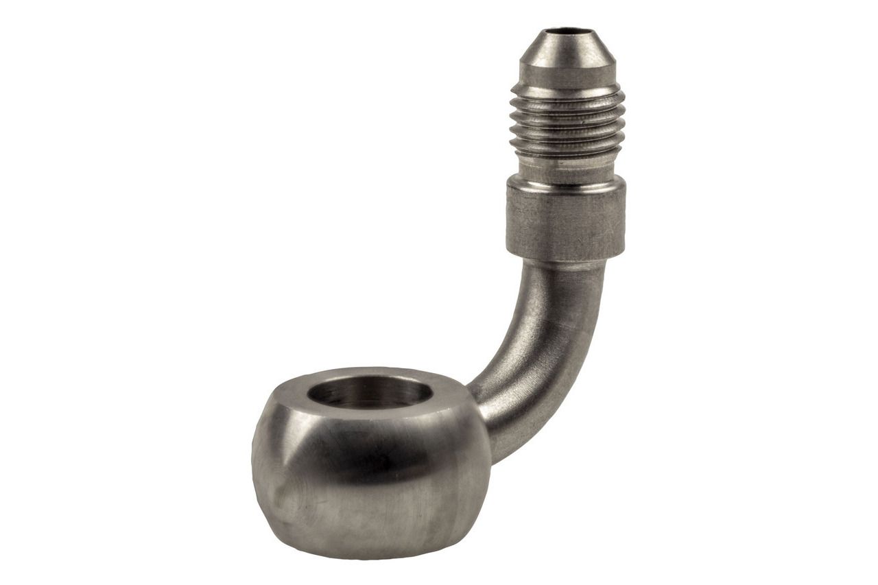 Raceworks AN-4 90 degree Male Flare to 11.2mm Banjo (Stainless)
