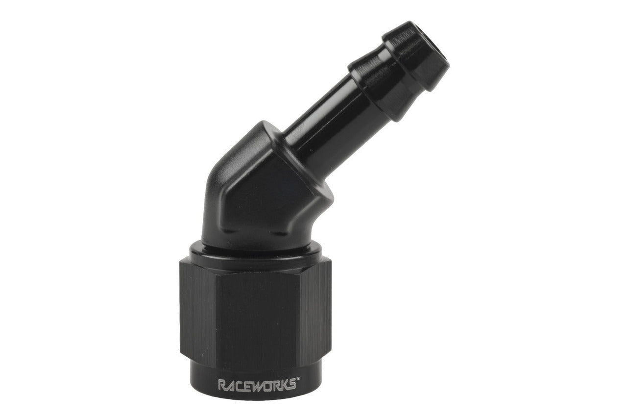 Raceworks AN-6 45 degree Female Swivel to 5/16″ Barb