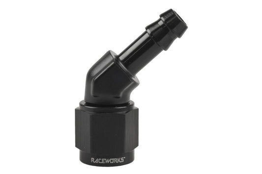 Raceworks AN-6 45 degree Female Swivel to 5/16″ Barb