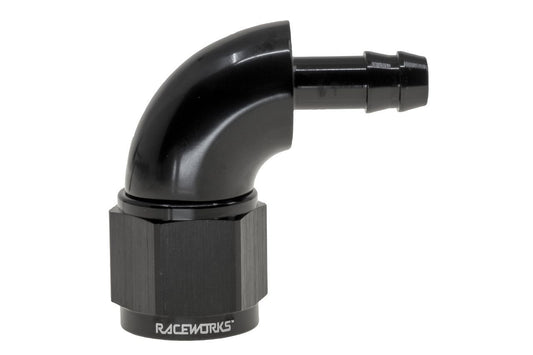 Raceworks AN-6 90 degree Female Swivel to 1/4″ Barb