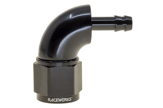Raceworks AN-10 90 degree Female Swivel to 5/16″ Barb
