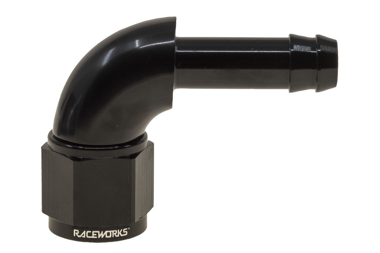 Raceworks AN-10 90 degree Female Swivel to 1/2″ Barb