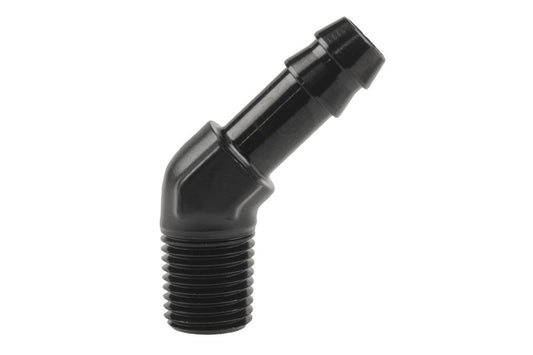 Raceworks 1/2″ / 12.7mm 45 degree Male NPT to 5/8″ Barb