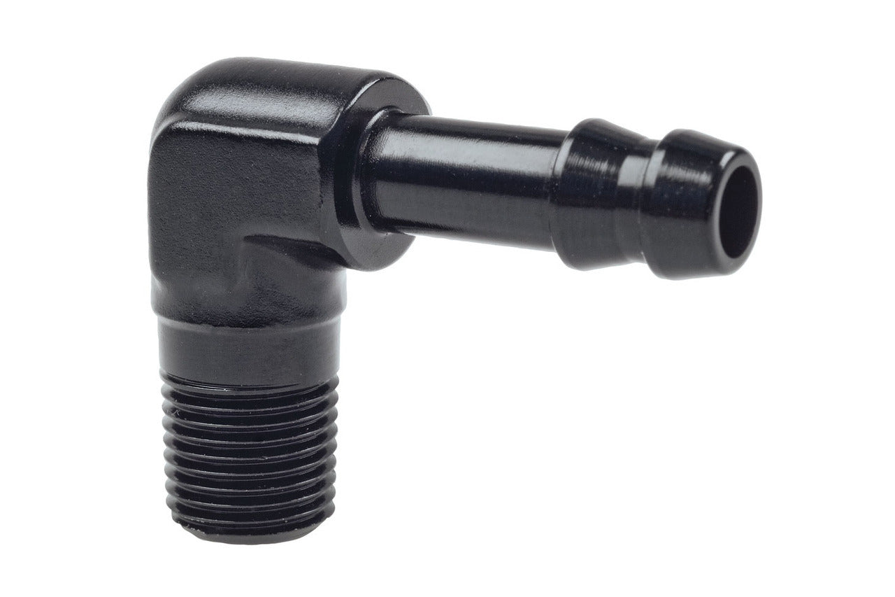 Raceworks 1/8″ NPT 90 degree Male to 1/4″ Barb
