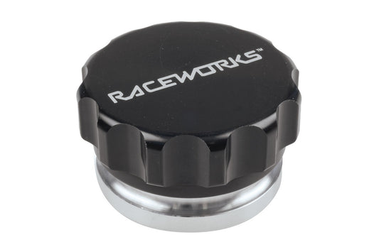 Raceworks 1.5″ / 38mm Aluminium Weld On Filler With Female Cap – Black