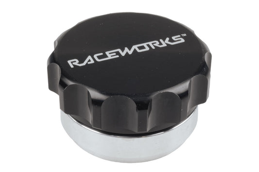 Raceworks 1.5″ / 38mm Aluminium Weld On Filler With Male Cap – Black