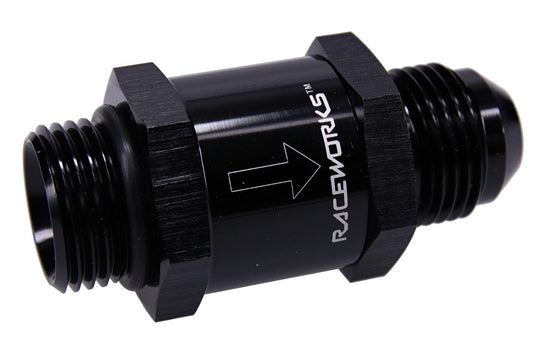 Raceworks AN-8 One Way Valve O-Ring Inlet