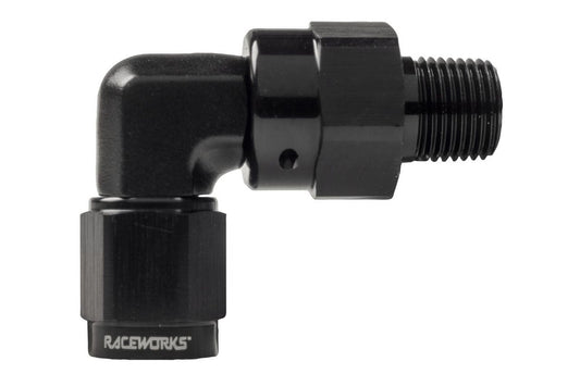 Raceworks AN-3 90 degree AN Swivel Female to 1/8″ NPT Swivel