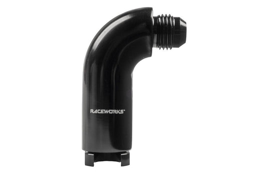 Raceworks AN-8 to Female 3/8″ Billet Quick Connect EFI Fuel Fitting 90 degree