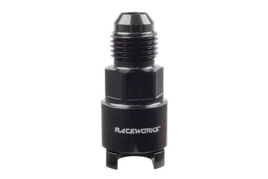 Raceworks AN-6 to Female 1/4″ Billet Quick Connect EFI Fuel Fitting