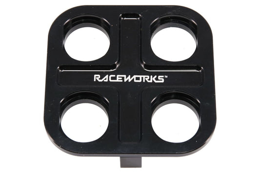 Raceworks 4-Way Square Bulkhead Flange Plate