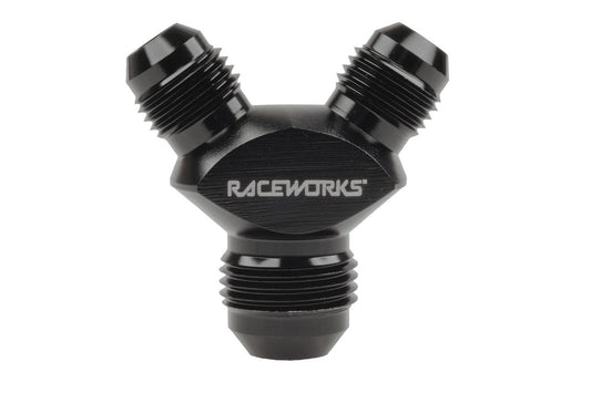 Raceworks AN-6 Male Flare Y Block to 2x AN-4