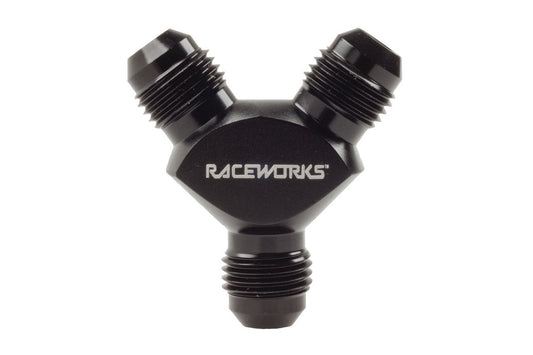 Raceworks AN-6 Male Flare Y Block to 2x AN-6