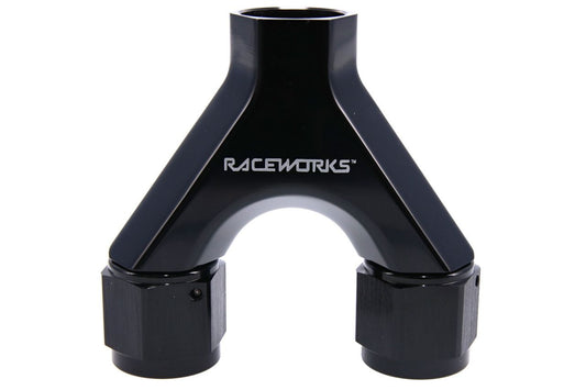 Raceworks 2x AN-8 Female Swivel to AN-8 O-Ring Port Y Block
