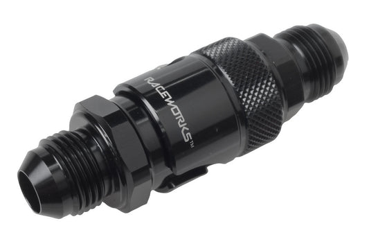 Raceworks AN-8 Aluminium Dry Break Quick Release Fitting with AN-8 body