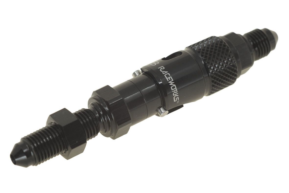 Raceworks AN-3 Aluminium Dry Break Quick Release Fitting With Bulkhead