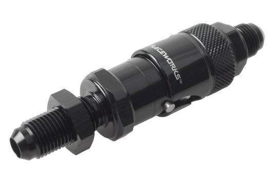 Raceworks AN-6 Aluminium Dry Break Quick Release Fitting With Bulkhead